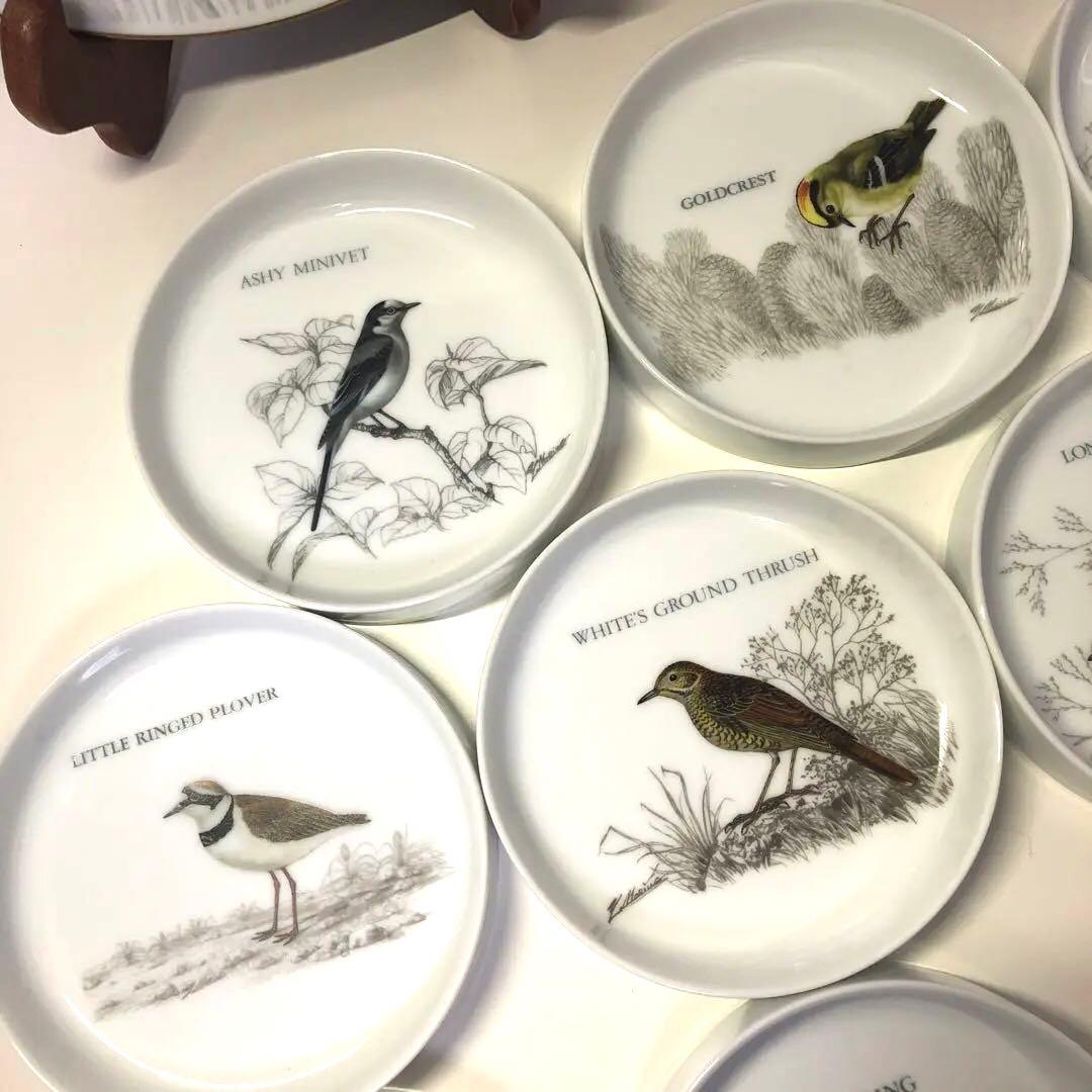 D☆ 鳥　野鳥　とり　小鳥　プレート　１４枚セット　盾3個