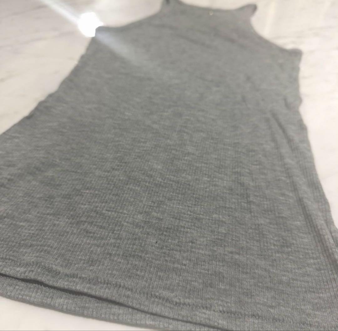 【試着のみ】2025✨️完売品シアーテレコレイヤーカットトップス シルク混 グレー
