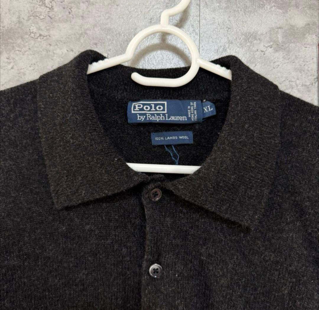 90s Polo by Ralph Lauren ラムウール ニットポロ XL