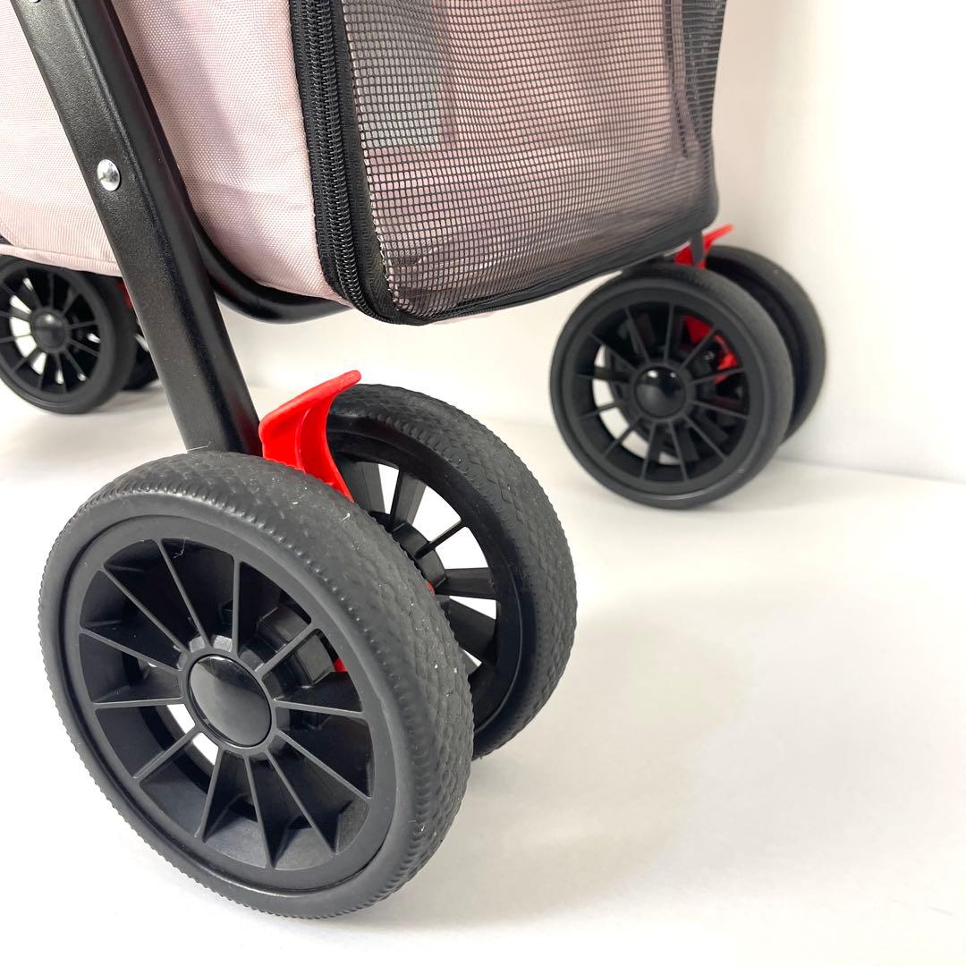 ペット用カート 小型犬 多頭・中型犬向け ピンクカラー