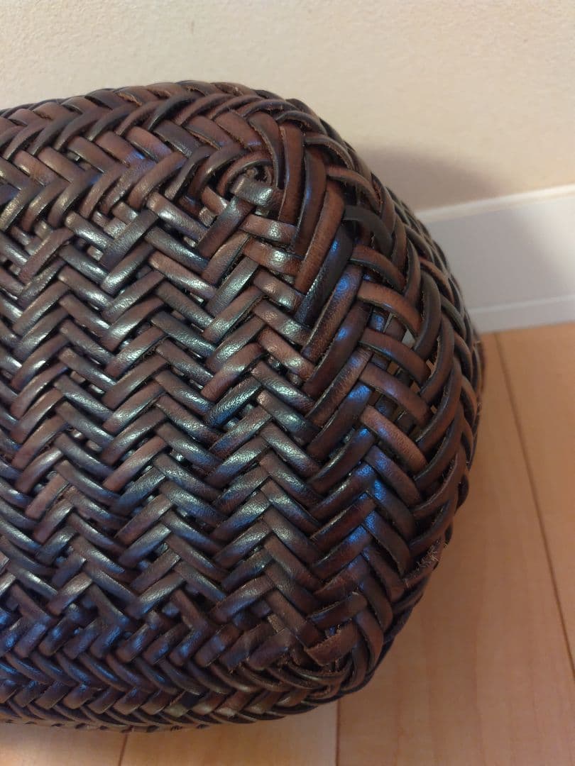 【美品】DRAGON ドラゴンバック　カゴバッグ　編み込み　ブラウン