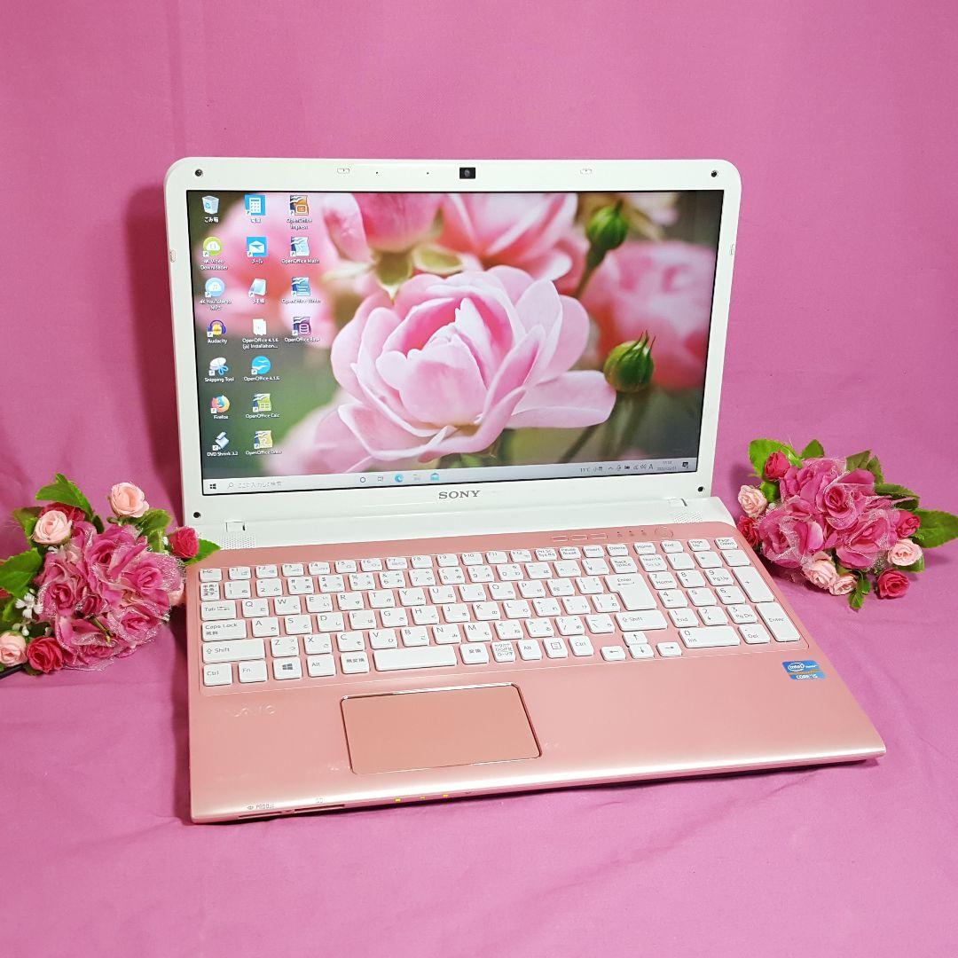 ピンク色★SONY★VAIO★CORE-I7★新品SSD512G★メモリ8G