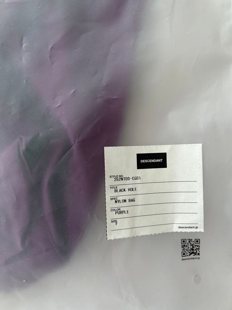 DESCENDANT 2025 ショルダーバッグ　パープル