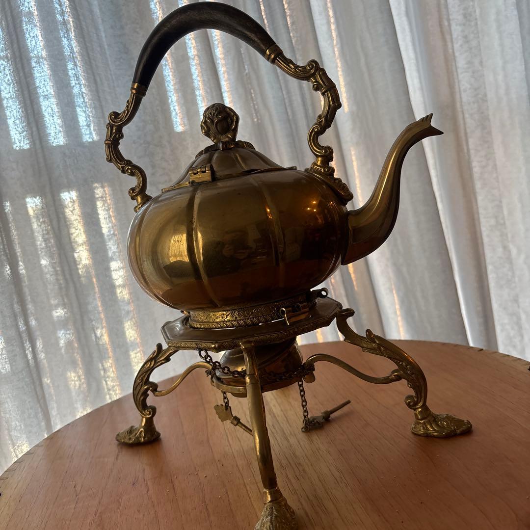 インド産　真鍮ティーポット　アンティーク