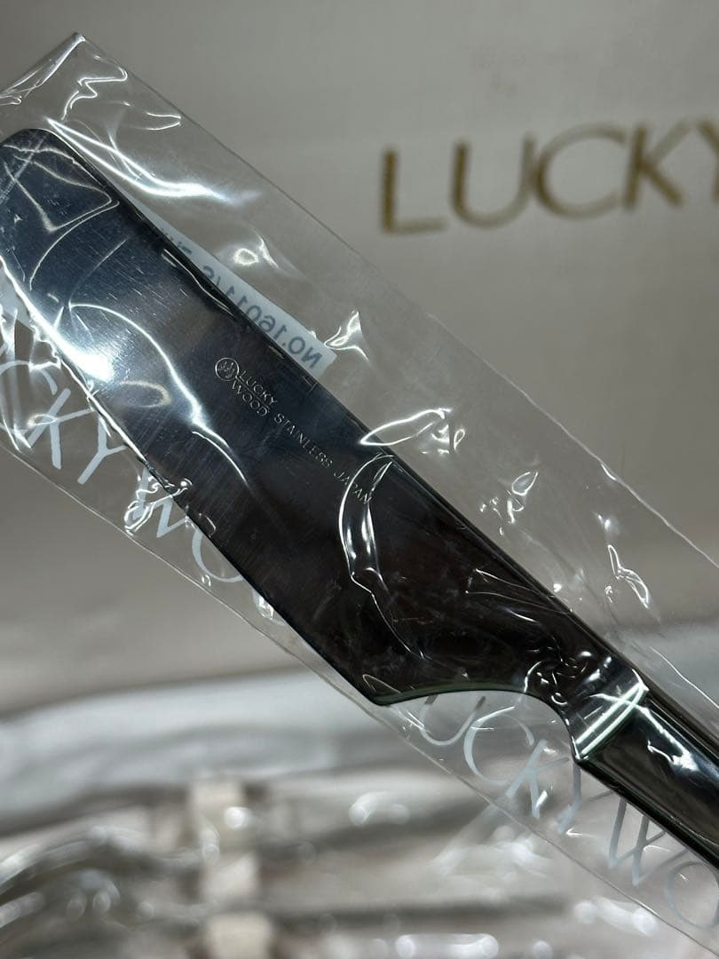 【経年保管品】LUCKY WOOD 18-12 カトラリー　26P 6種