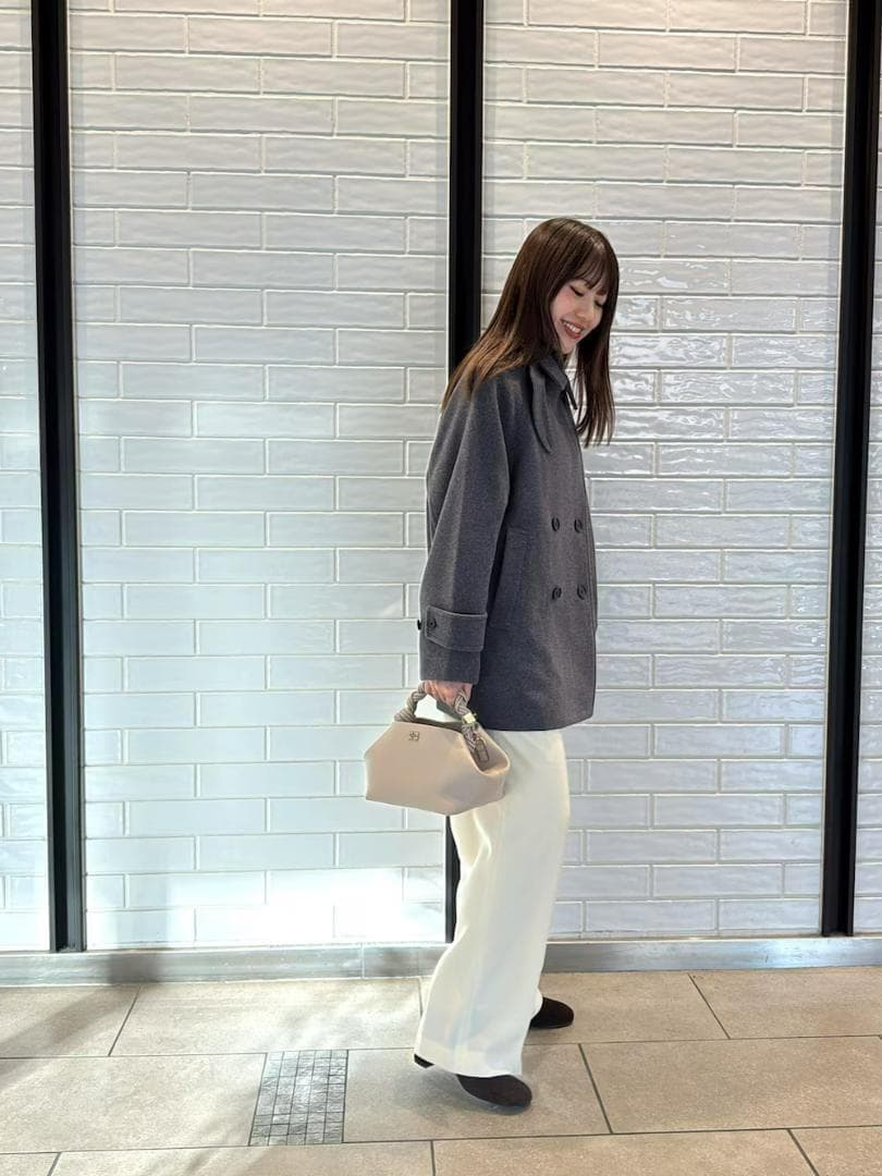 新品◆2025◆アーバンリサーチ◆スーパー100メルトンPコート《チャコール》