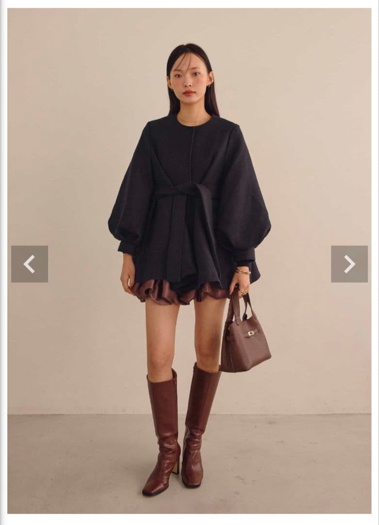 ACYM アシーム　　バルーンスリーブフレアコート