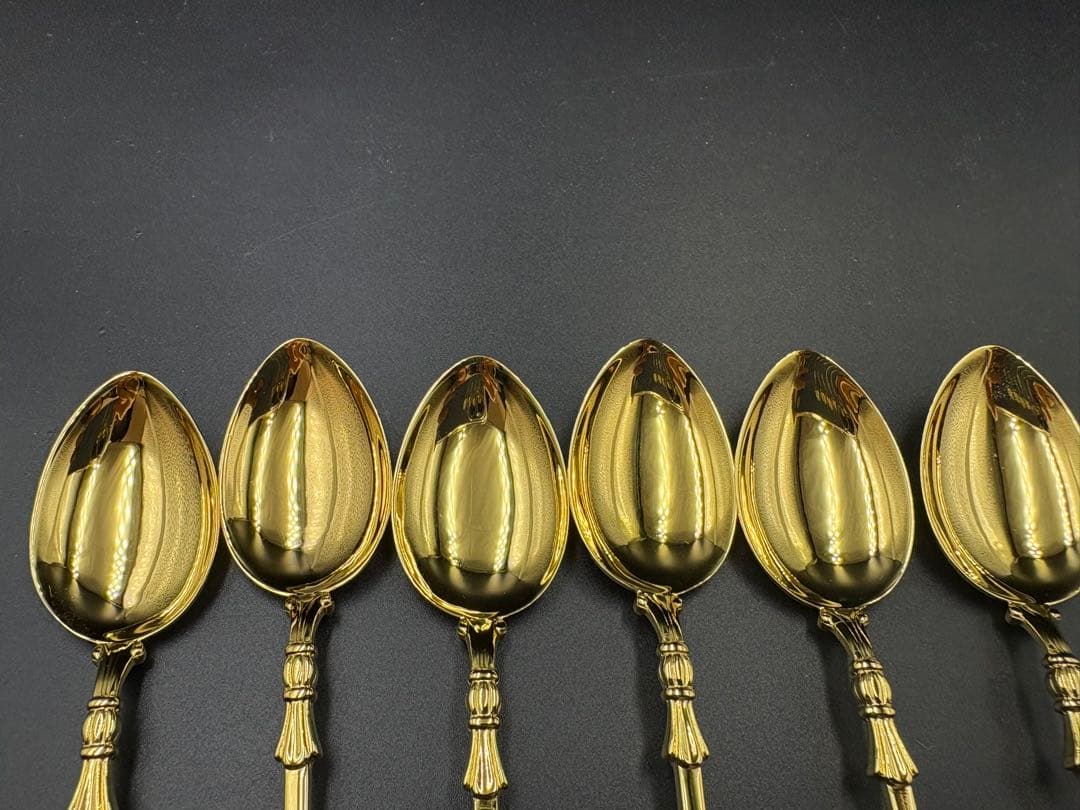 クリストフウィドマン銀器 フォーク&スプーン6本セット カトラリー 24金メッキ