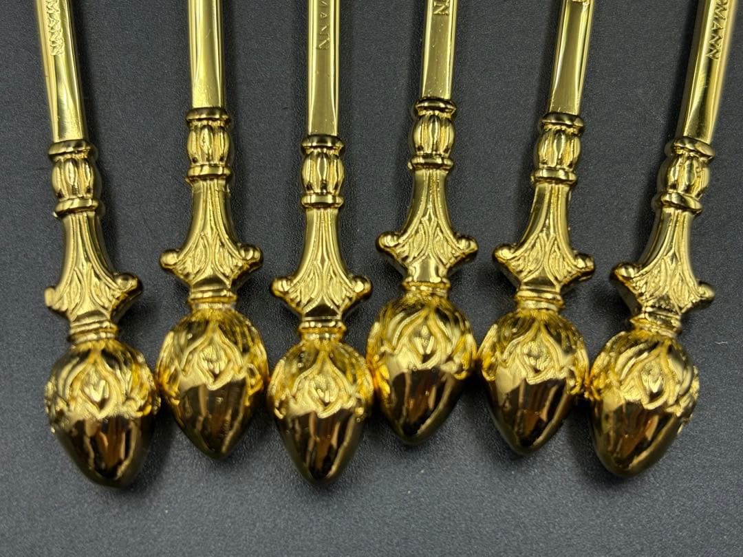 クリストフウィドマン銀器 フォーク&スプーン6本セット カトラリー 24金メッキ