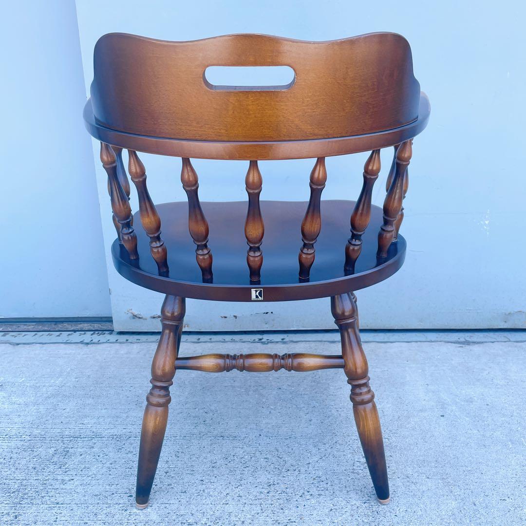 【送料込】飛騨産業 キツツキ アンティーク ウィンザーチェア アームチェア③