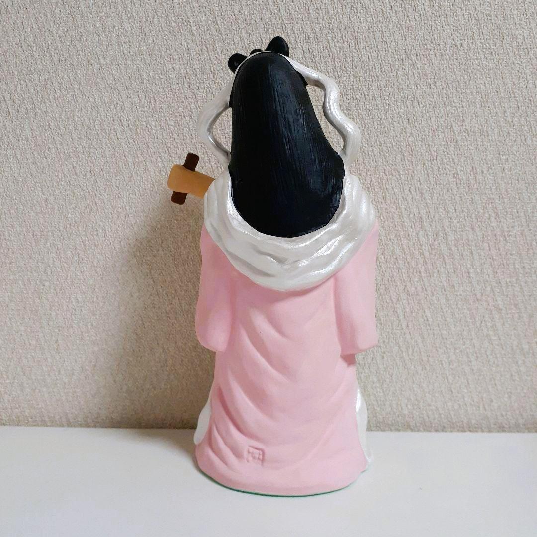 092　開運招福の縁起物！陶器製　笑門七福神　弁財天　特大 昭峰作