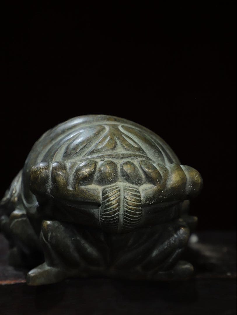 旧蔵　時代物　セミ香爐 純銅製　文房具　文鎮　アンティーク　時代物　古美術　置物