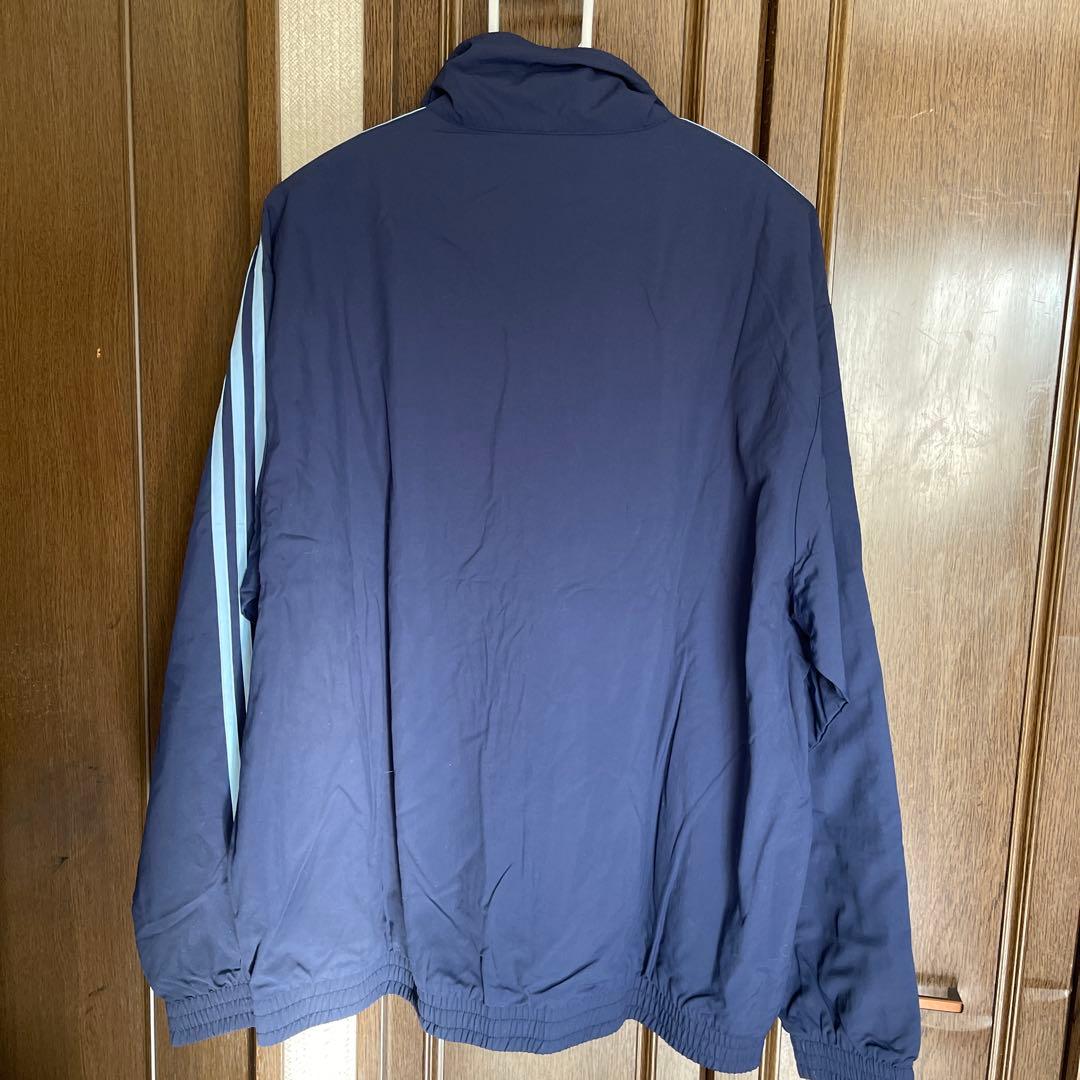 新品タグ付きadidas トレフォイルロゴ　ネイビー ナイロンジャケット 3XL