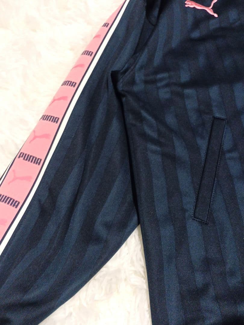 PUMA プージャジャージ セットアップ ネイビー ピンク S