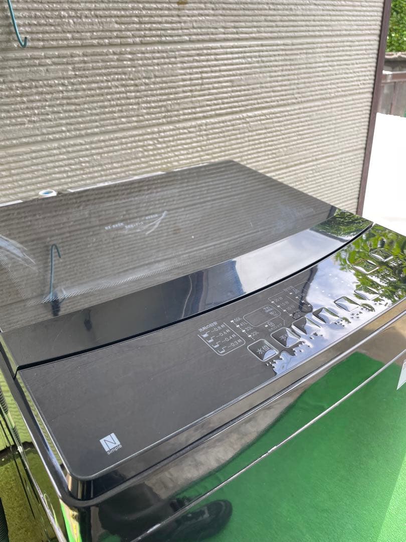 803 ニトリ おしゃれブラックガラストップ 6kg洗濯機 2023年製 単身