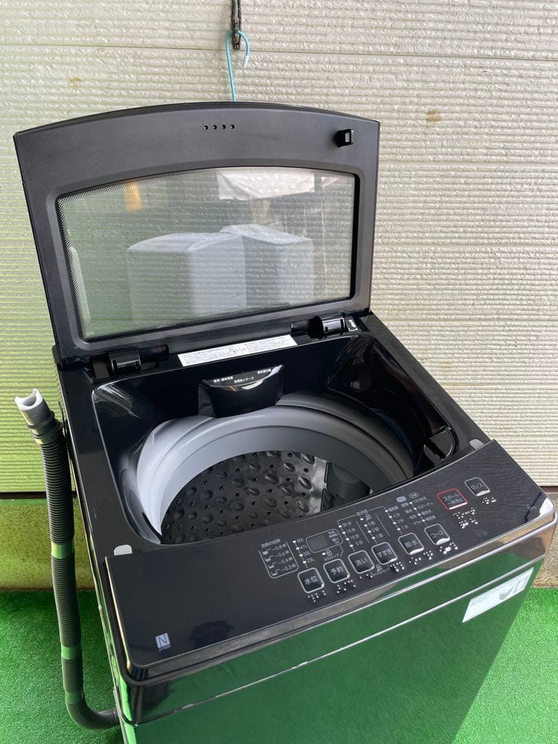 803 ニトリ おしゃれブラックガラストップ 6kg洗濯機 2023年製 単身