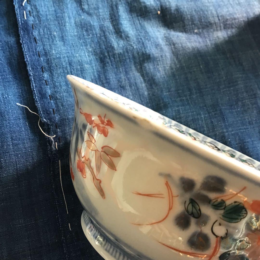 古伊万里　錦手　色絵茶碗　おまけ付き　江戸時代