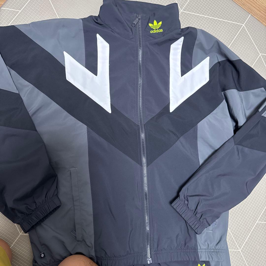 adidas ジャージ上下セット ネイビー/グレー