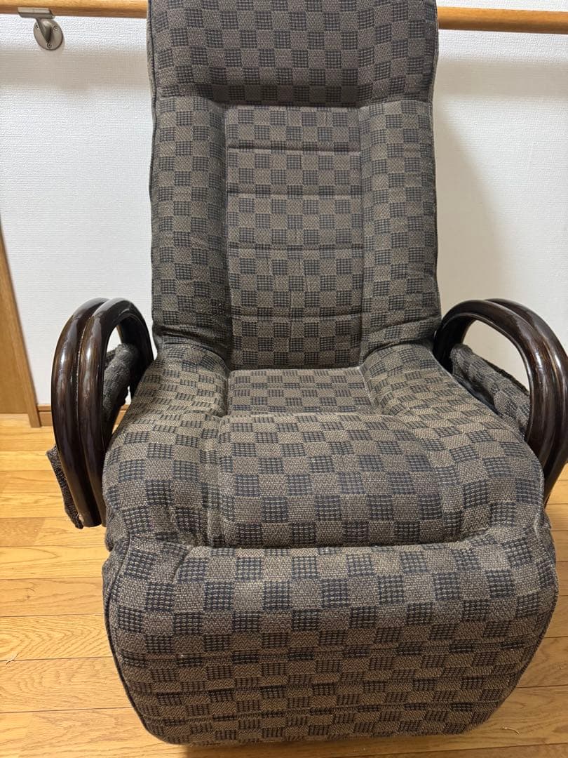 リクライニングチェア　オットマン付き　360度回転