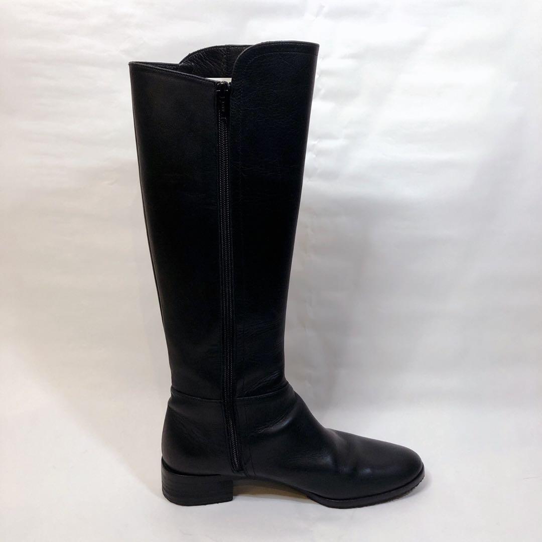 美品　Odette e Odile ロングブーツ ブラック　レザー サイドジップ