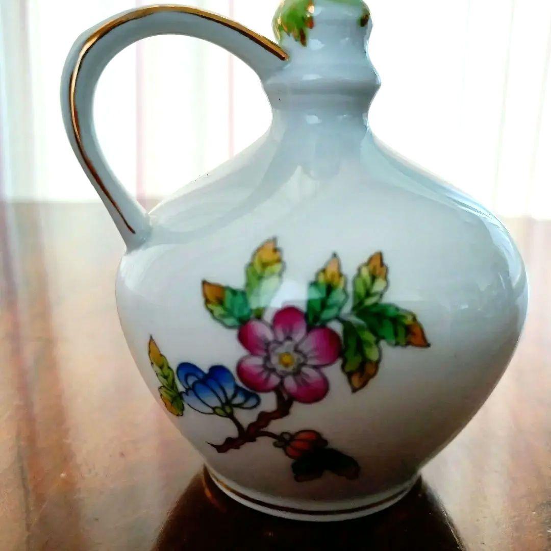 アンティークヘレンド ヴィクトリア・ブーケ装飾 小型水差し レア品