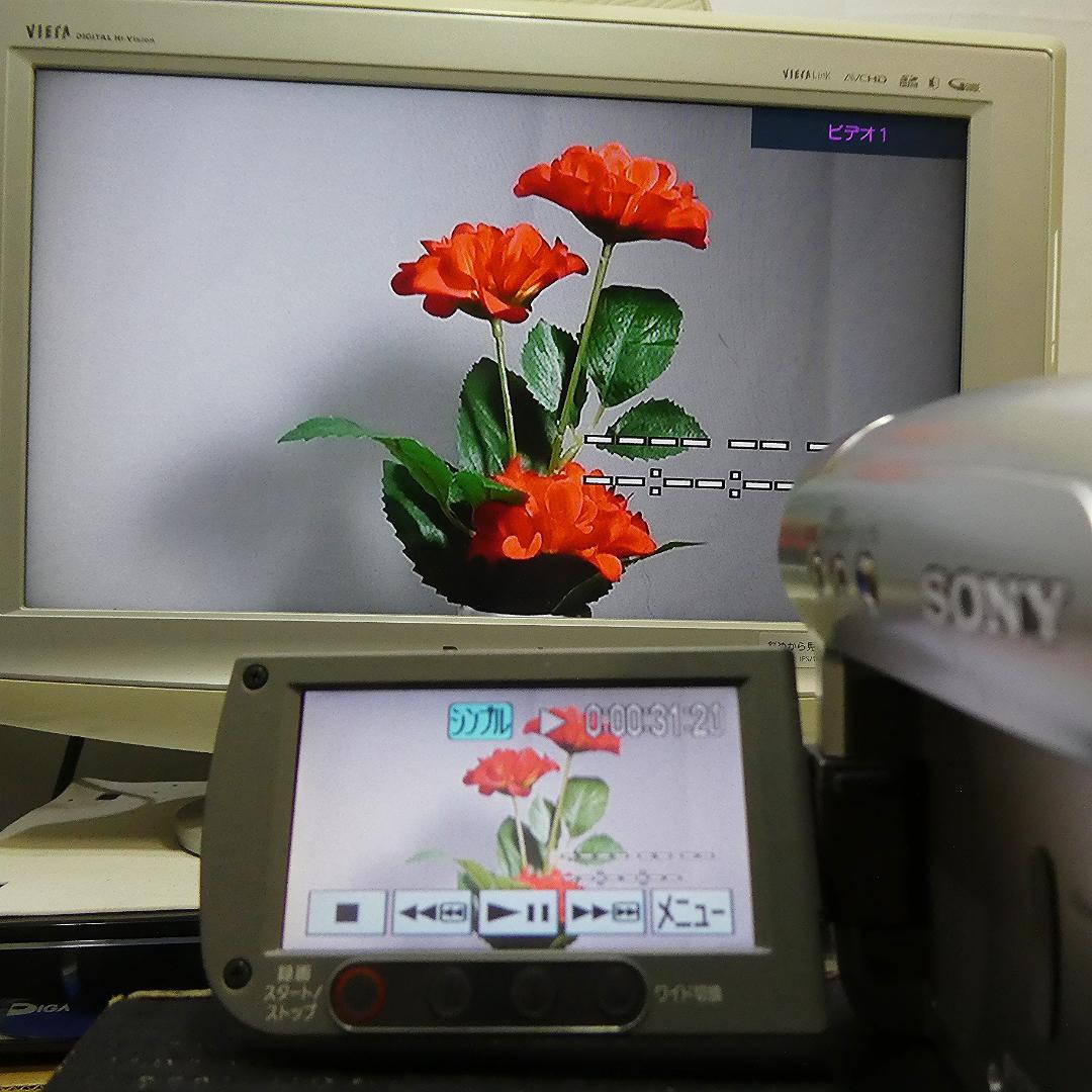 動作品ソニー DCR-HC46 Mini DVビデオカメラ DVDダビングに最適