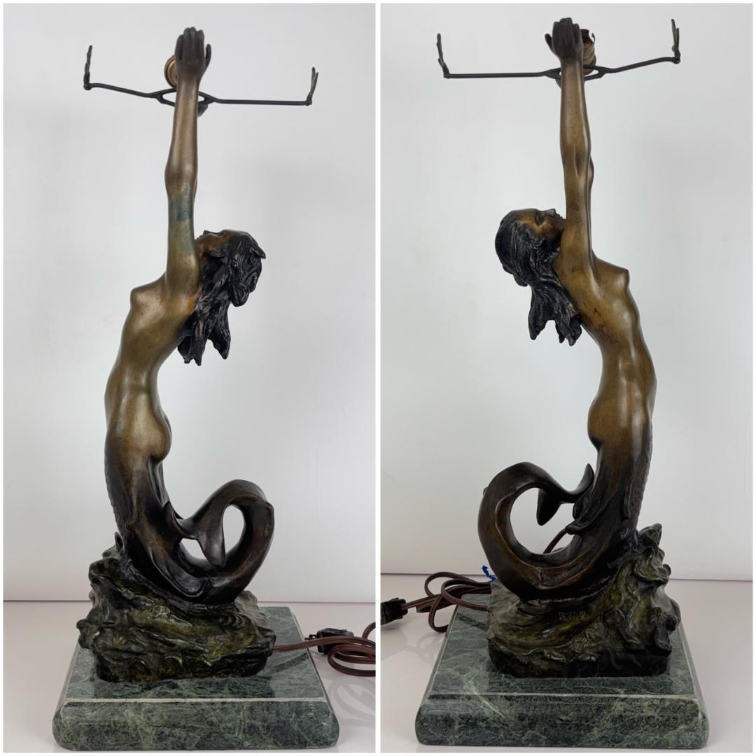 アンティーク ヴィンテージ イタリア製 ブロンズ像 ランプ 高さ約50㎝