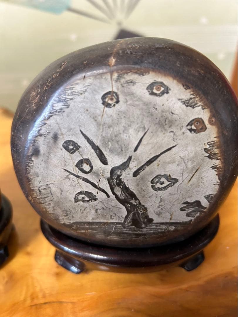 絵画石　松竹梅　鑑賞石　縁起物