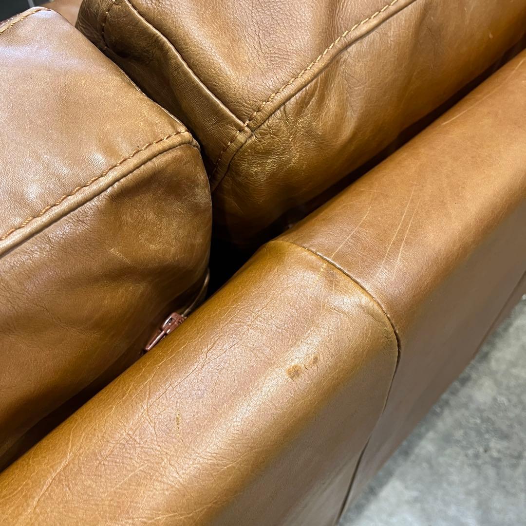 アクタス five by five 3350ソファ 総革 2人掛けワイドソファ