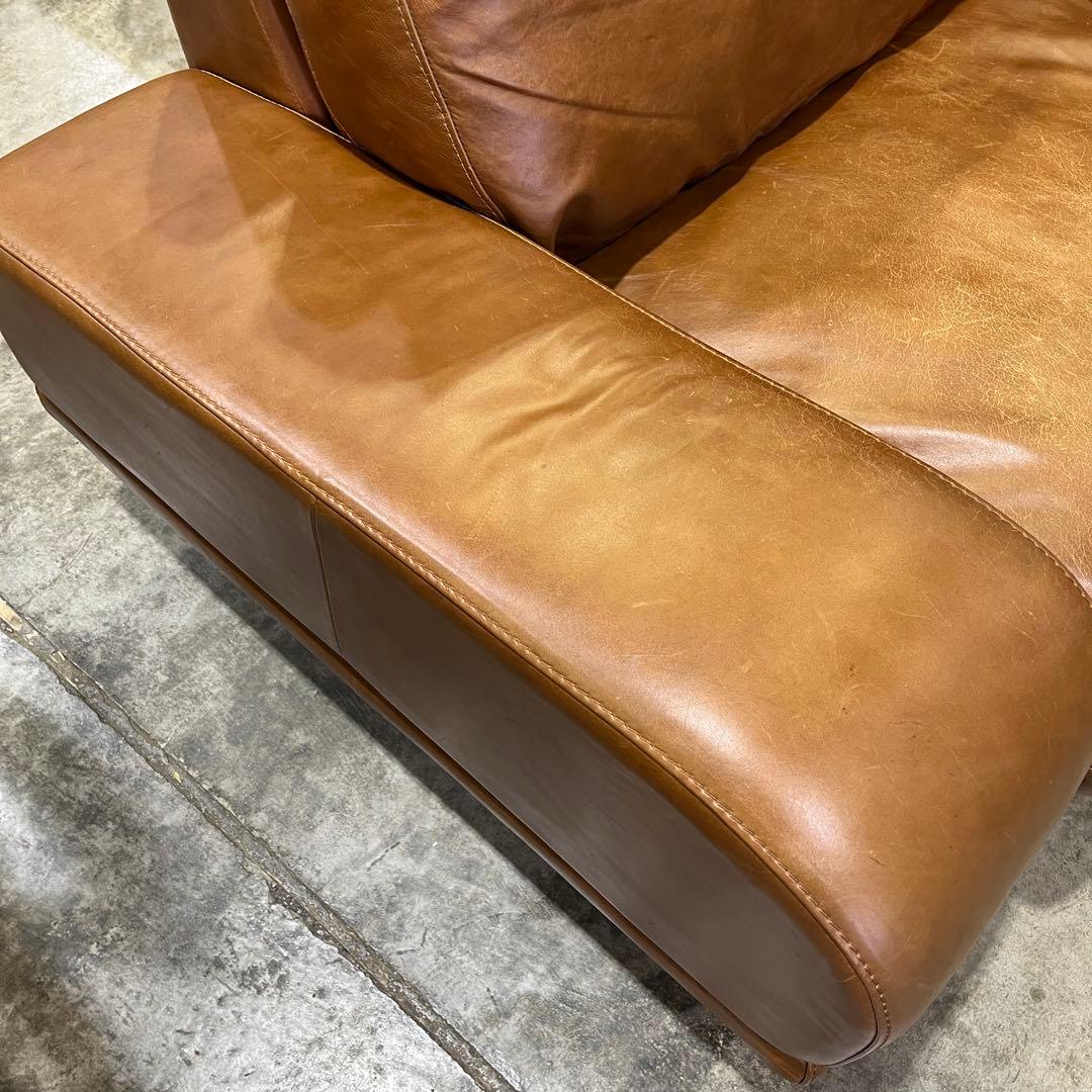 アクタス five by five 3350ソファ 総革 2人掛けワイドソファ