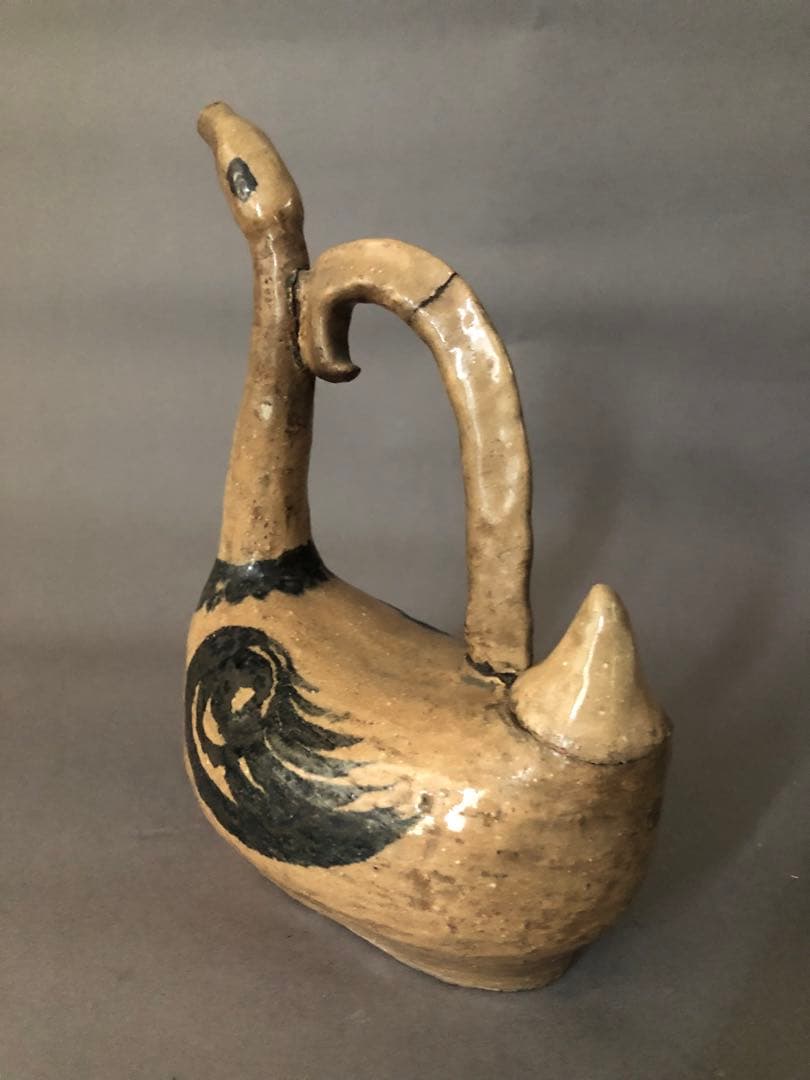アンティーク　陶器　鳥の水差し　骨董