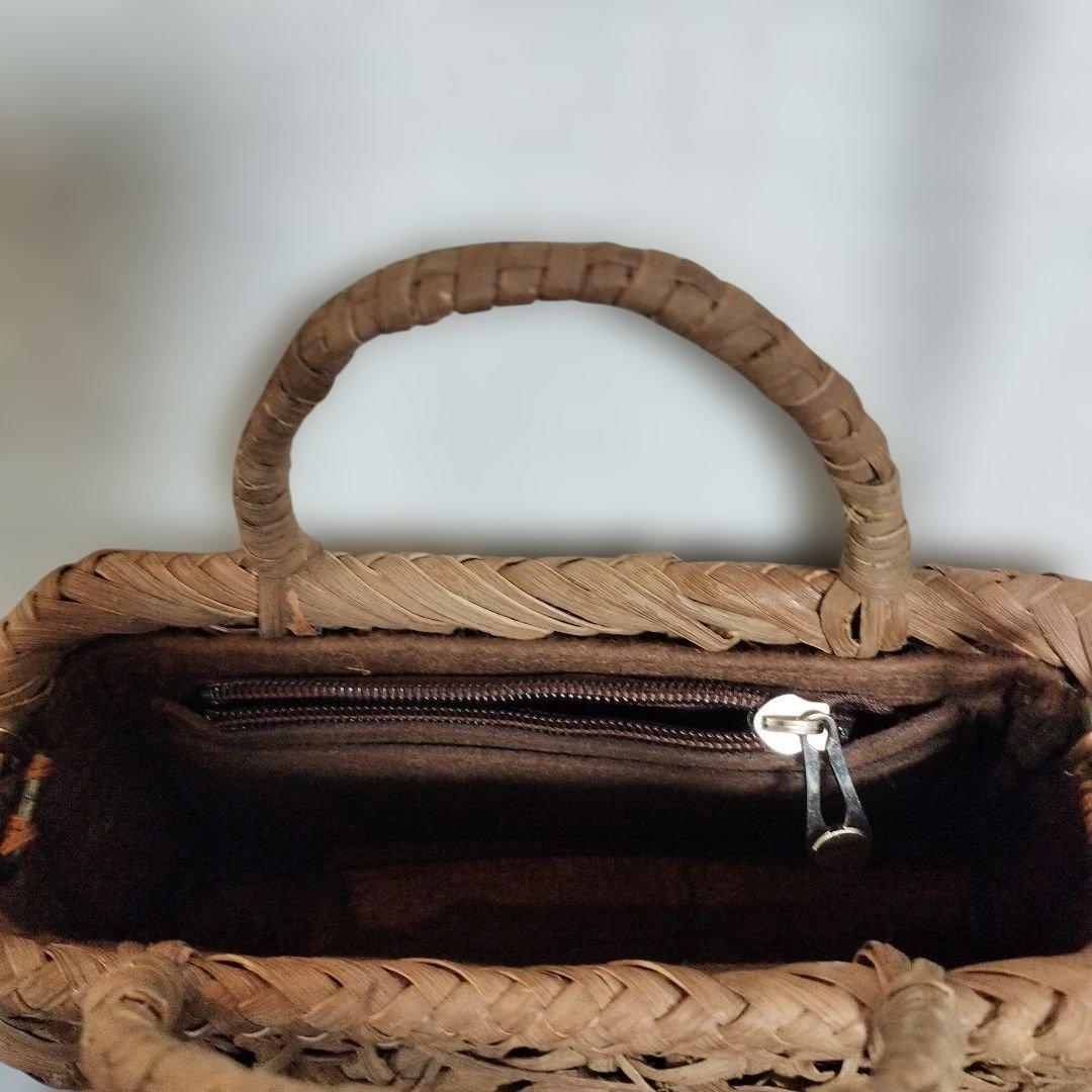 山葡萄やたら編みショルダーバッグ 約よこ20✕高さ12✕幅7