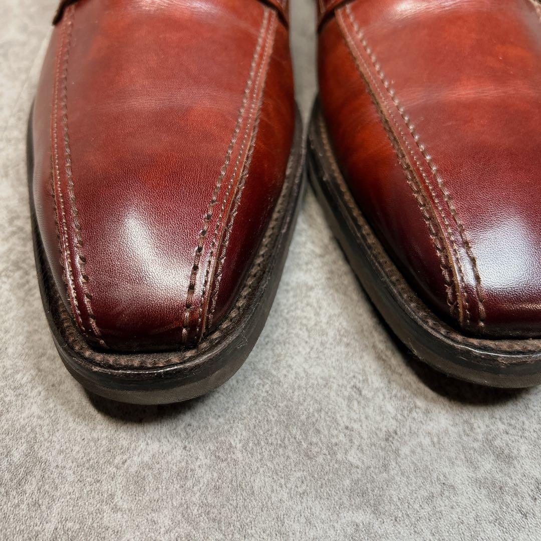 極美品【REGAL】12AL/リーガル ローファー/エアローテーション/革靴/茶