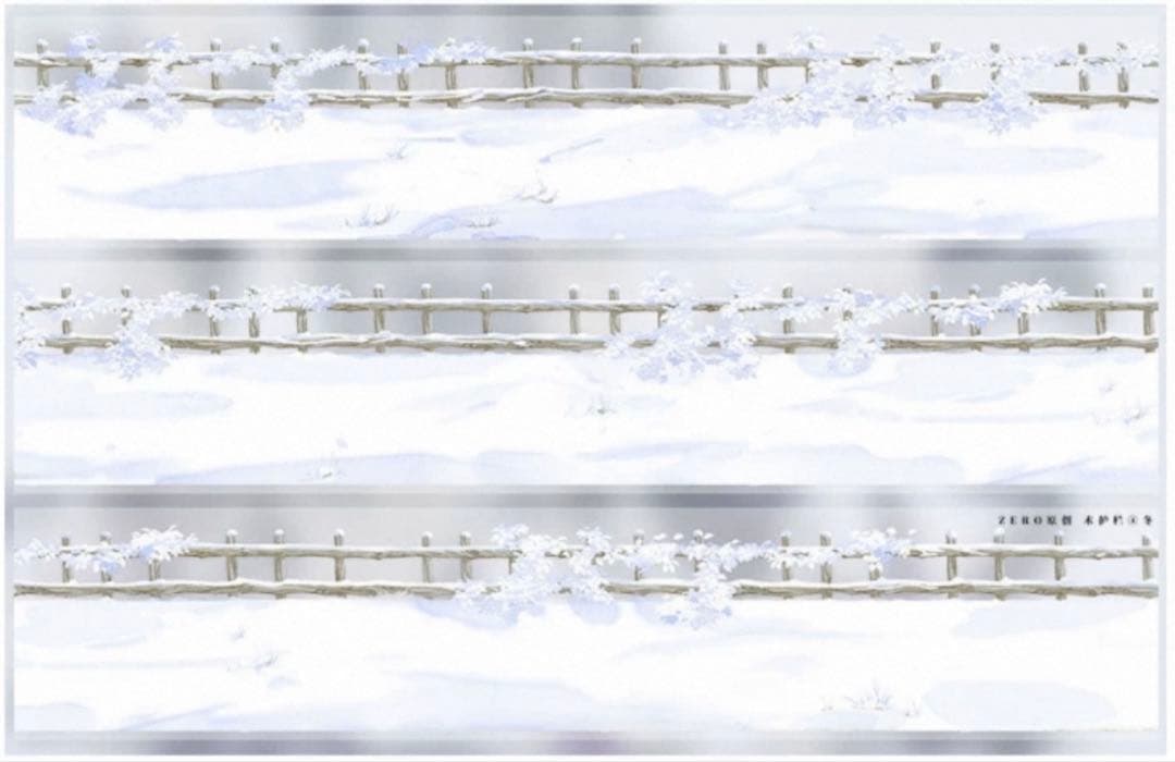 PET 木护栏冬 5cm×5m 海外マスキングテープ　海外マステ　ガードレール