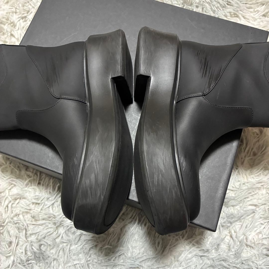 【良品】Purpred 撥水 ラバーブーツBLACK〈定価42,900円〉