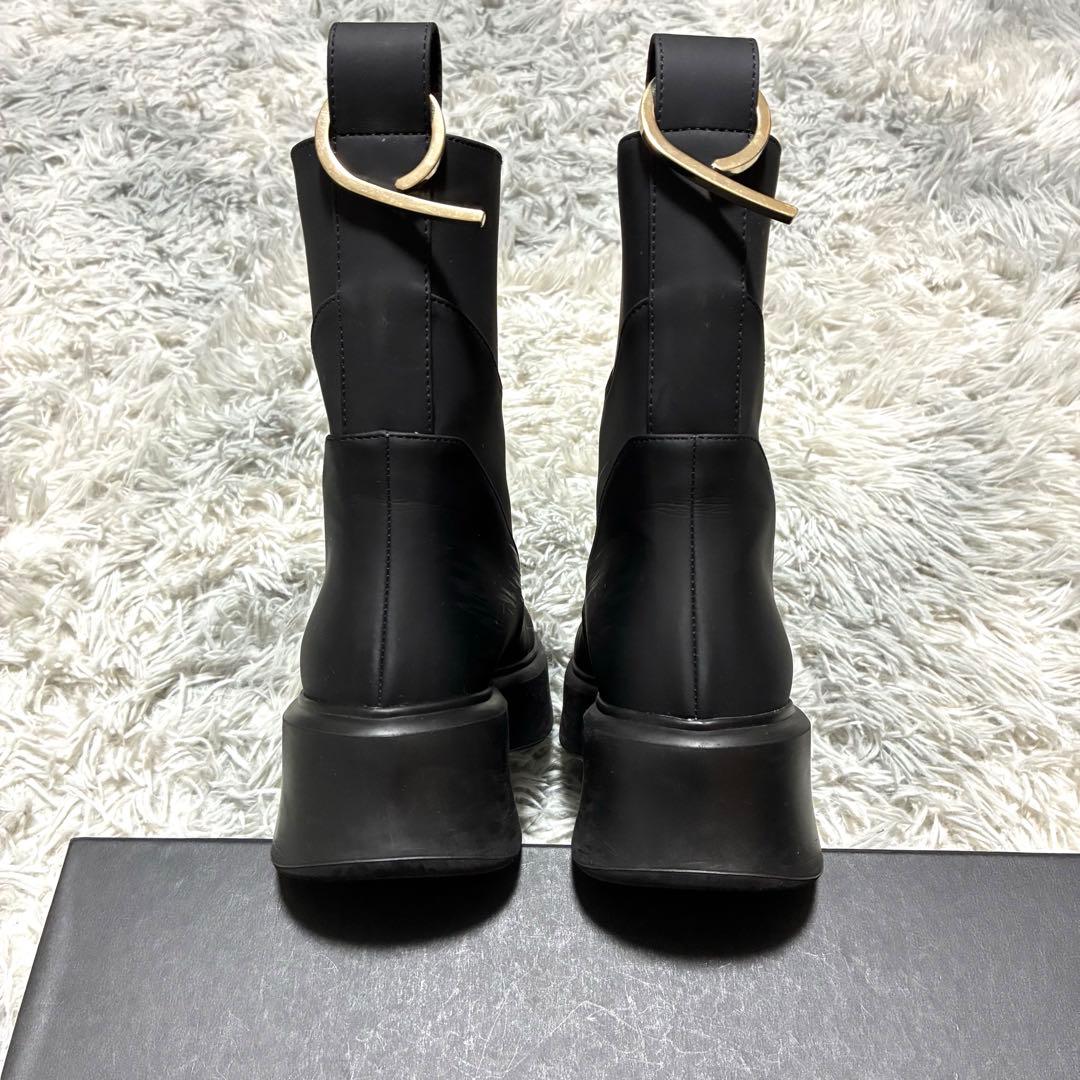 【良品】Purpred 撥水 ラバーブーツBLACK〈定価42,900円〉