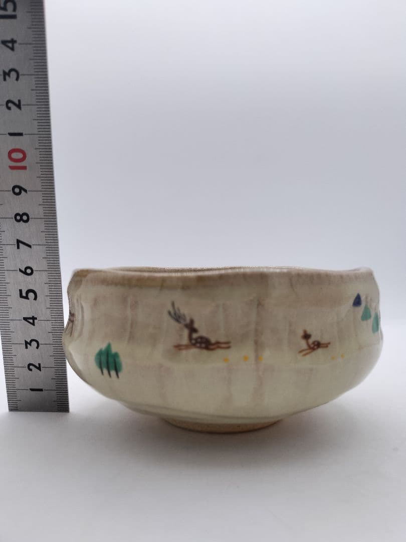 c580 旅茶碗 赤虜焼 八代目正人　大塩正義 木箱 茶道具 古物