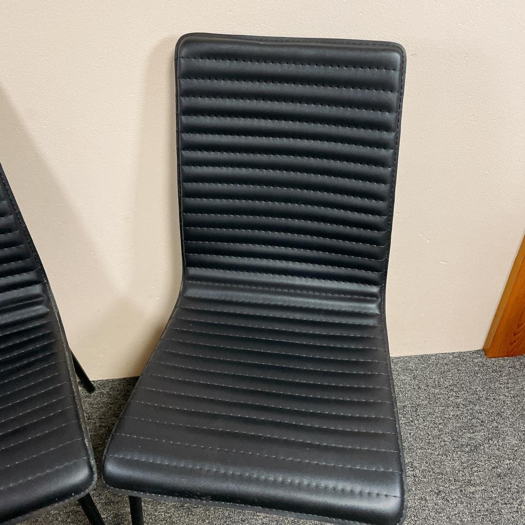 希少　ニトリ ダイニングチェア クーボ　ブラック　合成皮革