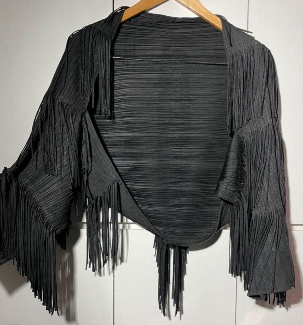 美品❤️プリーツプリーズ イッセイミヤケ フリンジボレロ