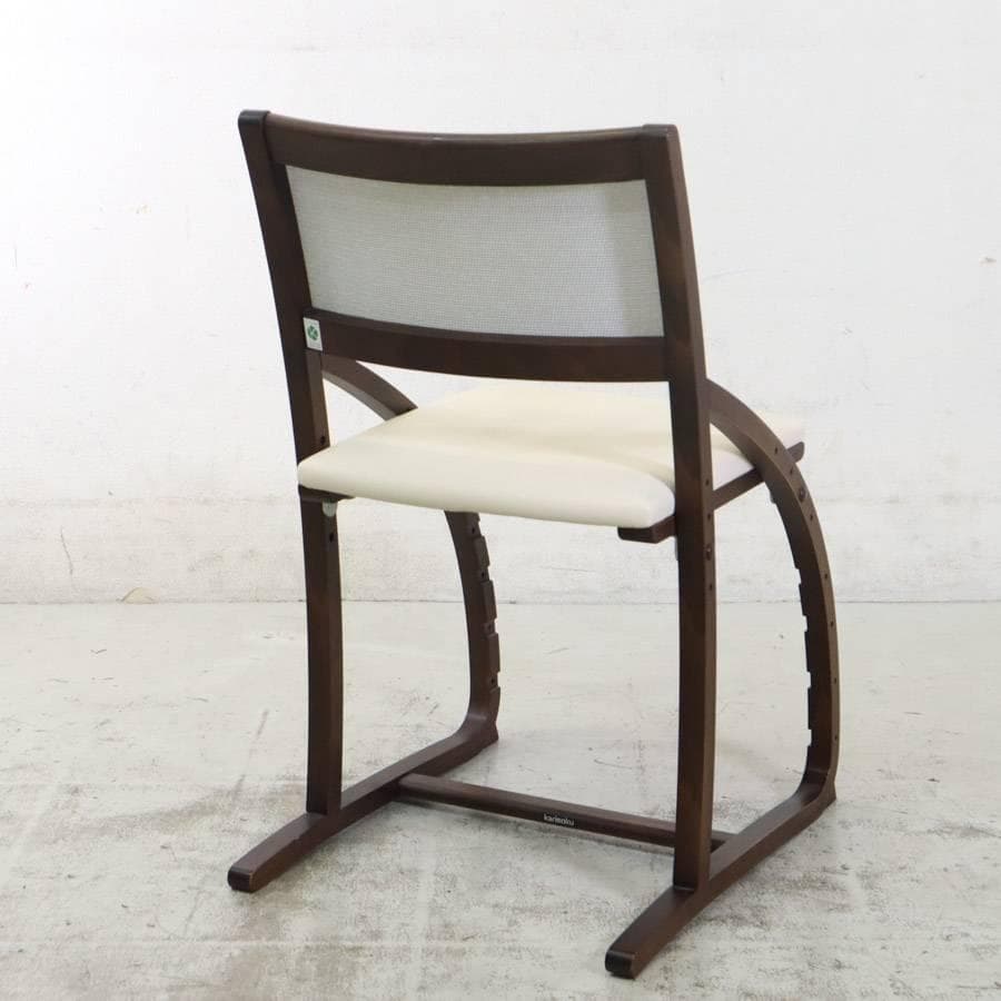 カリモク家具 デスクチェア XT2401IK ブナ材 アイボリーxモカブラウン