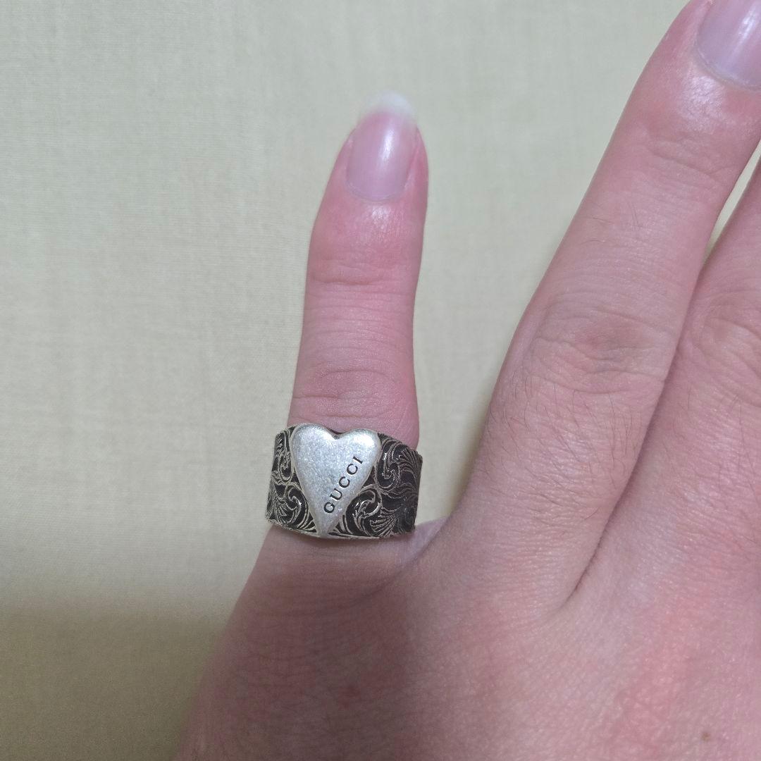 【GUCCI】アラベスク　ハート　フローラ　リング　9号