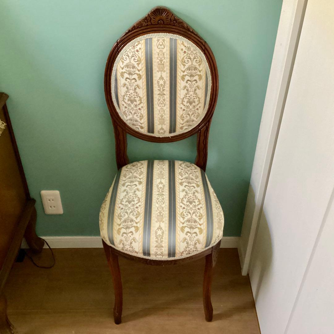 イタリア アンティーク ドールチェア ダイニングチェア 椅子 ロココ 姫系