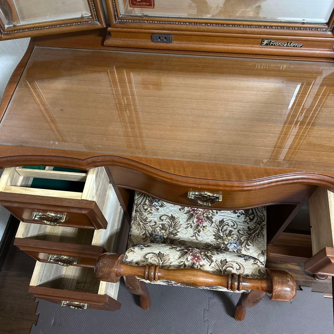 フランスミラー　France mirror 三面鏡　 椅子は別売です。