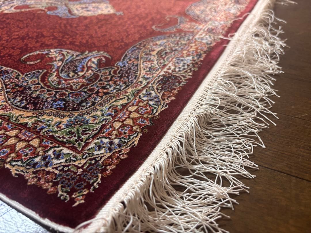 段通絨毯　1200✖︎700 ラグマット　玄関マット　フリンジ付き