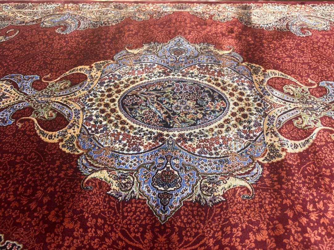 段通絨毯　1200✖︎700 ラグマット　玄関マット　フリンジ付き