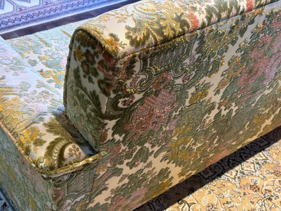 金華山織　３Pソファ　ヴィンテージ　レトロ　ヨーロピアン　クラシック　In