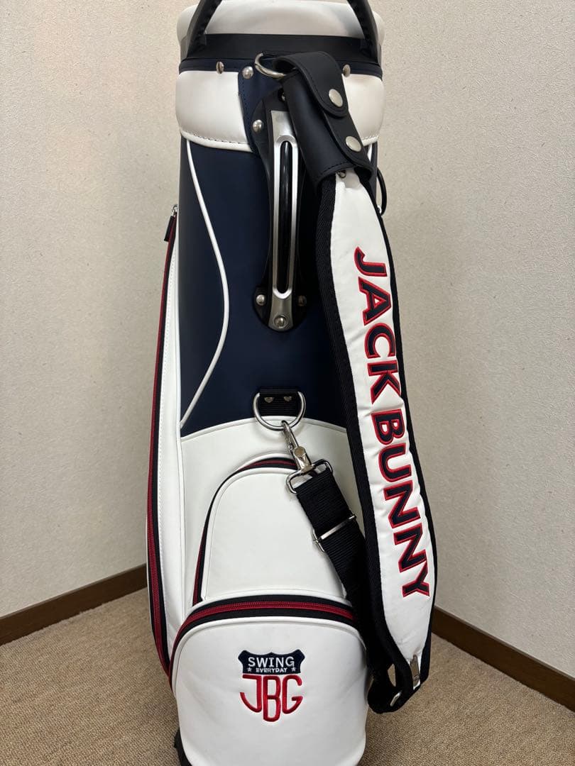 JACK BUNNY キャディバッグ ホワイト/ネイビー
