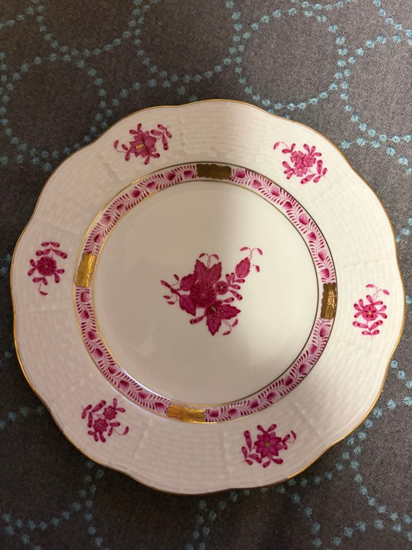 HEREND ヘレンド　アポニーピンク④プレート皿　16cm２枚