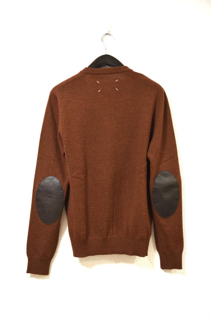 Maison Margiela エルボーパッチニット Mサイズ ブラウン