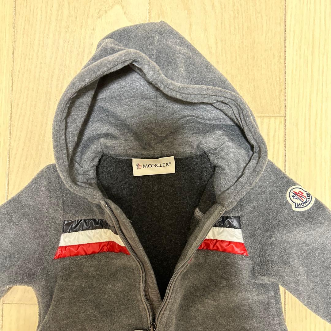 MONCLER フリースロンパース グレー 0-12ヶ月用